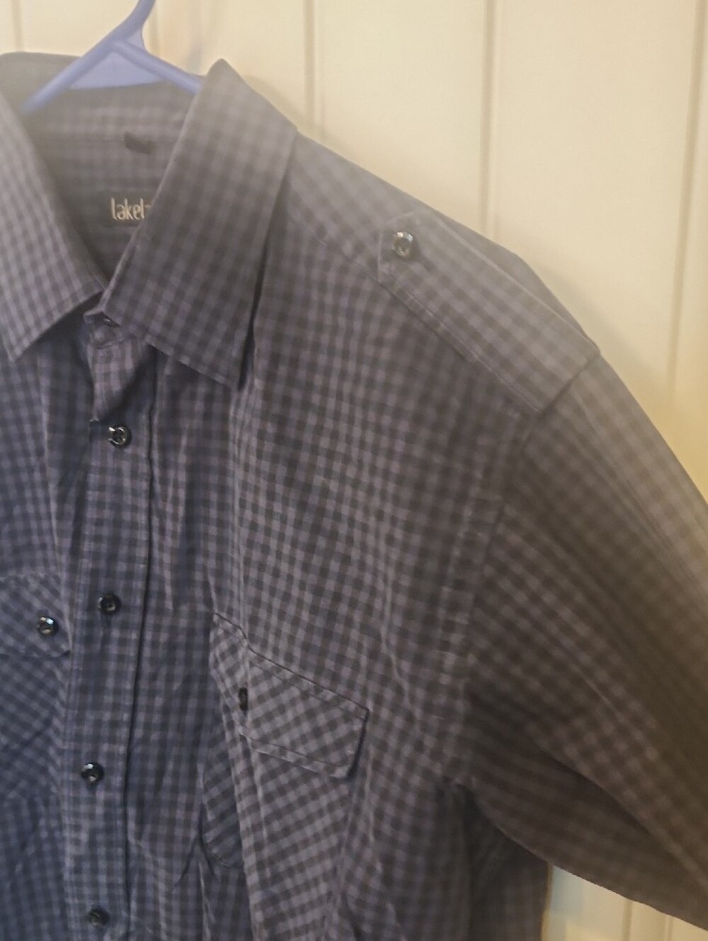 Plum Button-Up - Picture 3 of 4